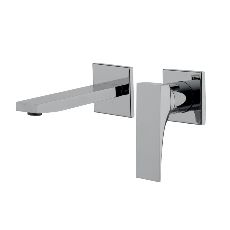 Wall mounted wash basin mixer