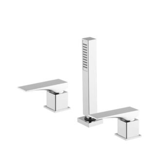 Deck mounted bath mixer