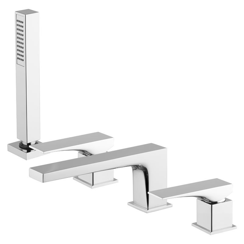 Deck mounted bath mixer