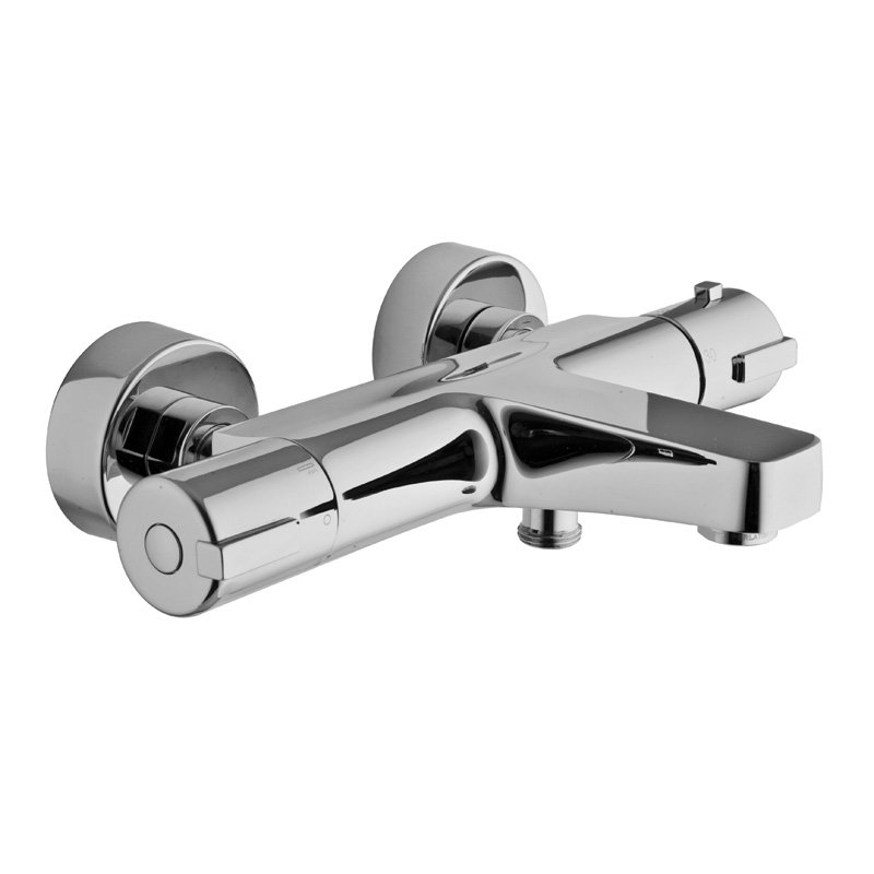 Exposed thermostatic bath mixer without shower set
