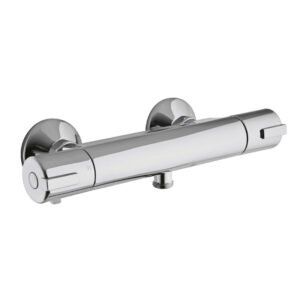 Exposed thermostatic shower mixer without shower set