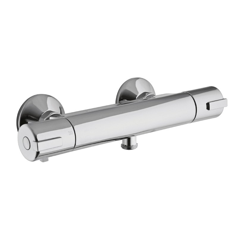 Exposed thermostatic shower mixer without shower set