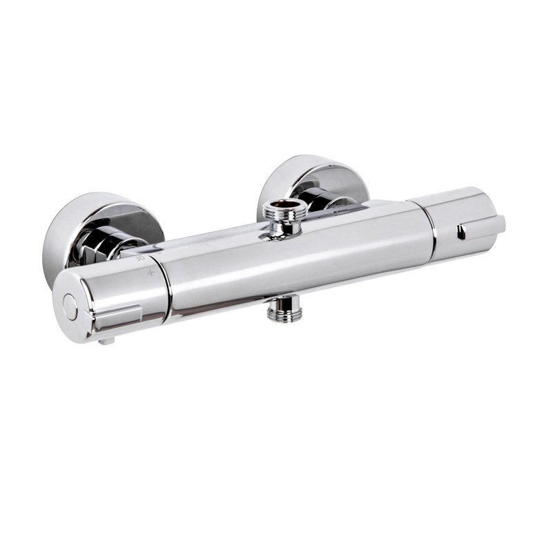 Exposed thermostatic shower mixer without shower set