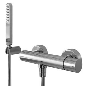 Exposed shower mixer with shower set