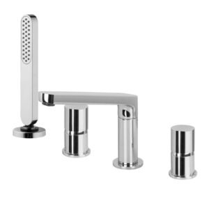 Deck mounted bath mixer