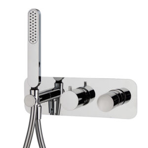 Single lever bath and shower mixer for concealed installation 2 outlets with shower set