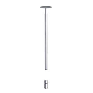 Single-hole basin mixer with ceiling mounted spout