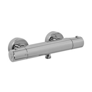 Exposed thermostatic shower mixer without shower set WITH METAL HANDLES
