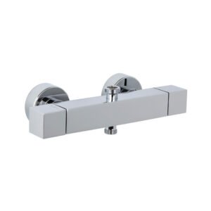 Exposed thermostatic shower mixer without shower set WITH METAL HANDLES