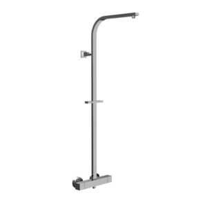 Exposed thermostatic shower mixer with shower column