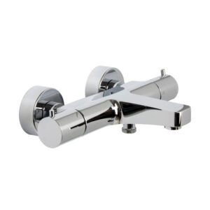 Exposed thermostatic bath mixer without shower set