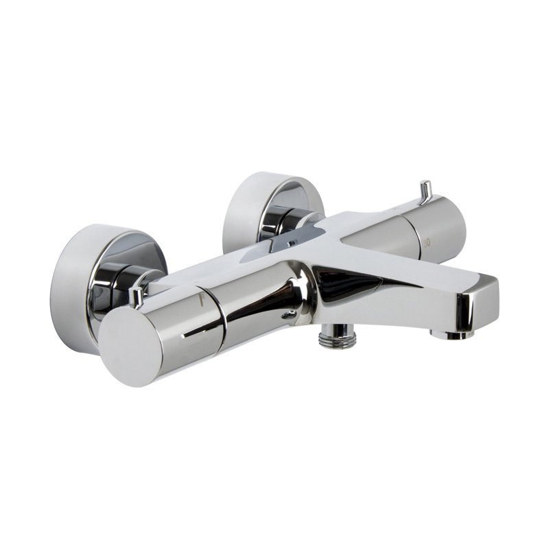 Exposed thermostatic bath mixer without shower set