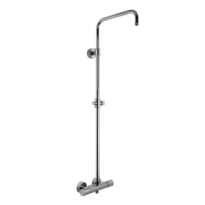 Exposed thermostatic shower mixer with shower column Spillo tech
