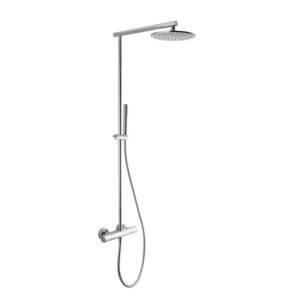 Exposed Thermostatic shower Switch with shower column, shower head and hand shower