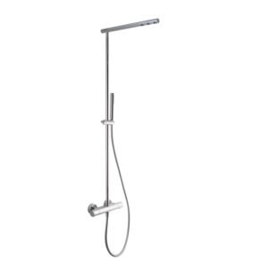 Exposed Thermostatic shower Switch with shower column, shower head and hand shower
