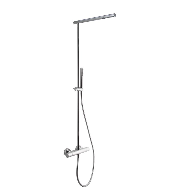 Exposed Thermostatic shower Switch with shower column, shower head and hand shower