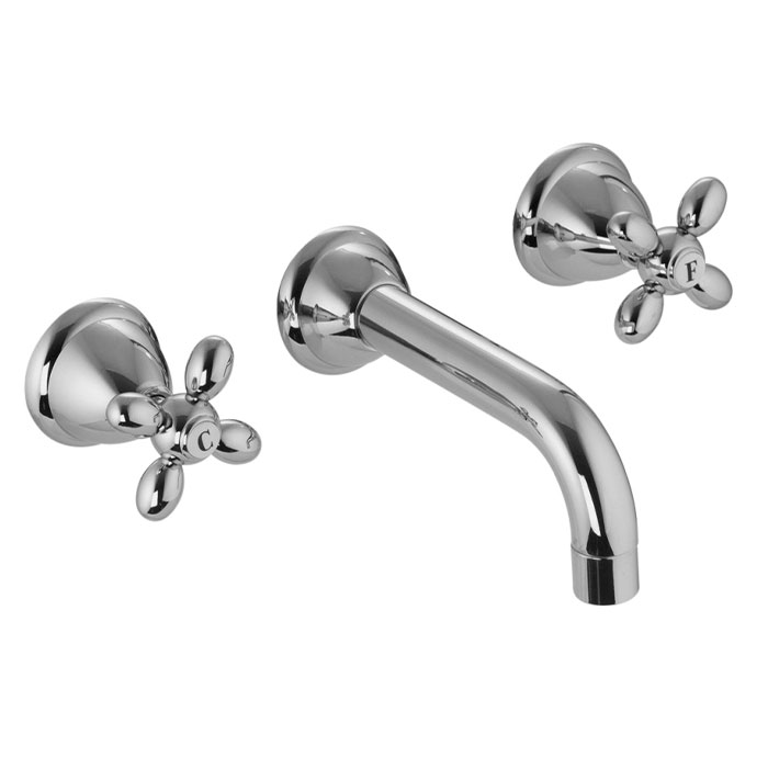 FIMA Carlo Frattini Wall mounted three-holes basin mixer - F5001L-5-WALL-MOUNTED-THREE-HOLES-BASIN-MIXER