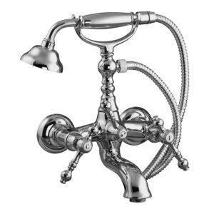 Exposed bath tap with shower set