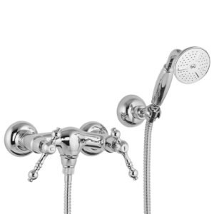 Exposed shower tap with shower set