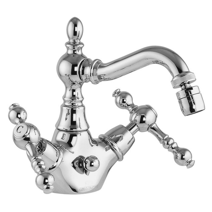 Bidet mixer with swivel spout