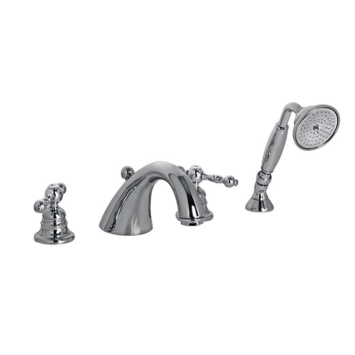 Deck mounted bath tap