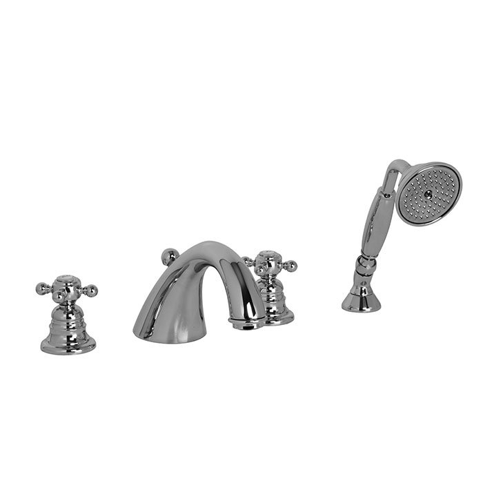 Deck mounted bath tap