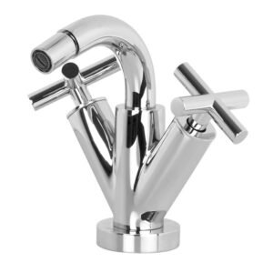 Bidet mixer with swivel spout