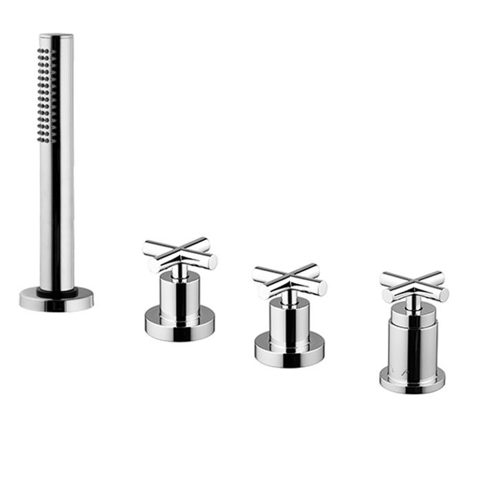 Deck mounted bath tap