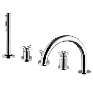 Deck mounted bath tap