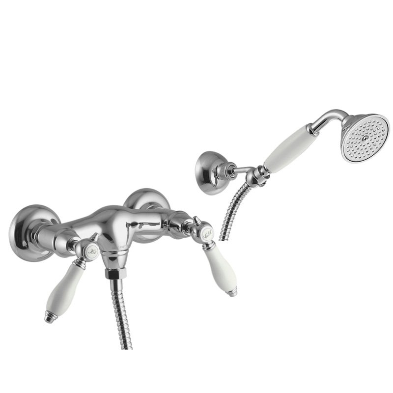 Exposed shower tap with shower set