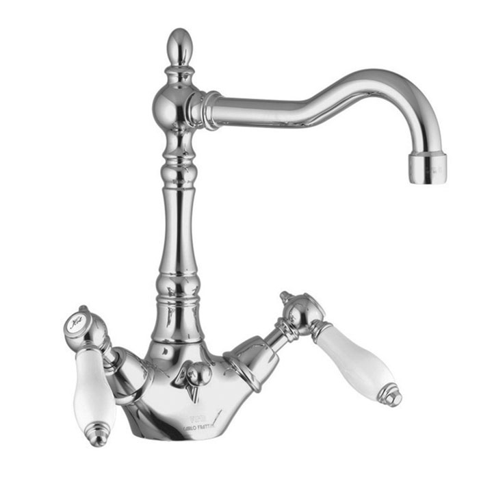 Wash basin mixer with swivel spout