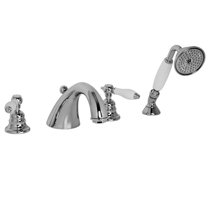 Deck mounted bath tap