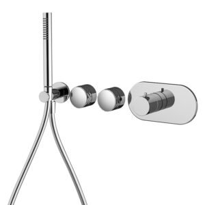 Built-in single lever bath/shower mixer with two outlets Texture Collection