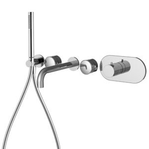 Built-in single lever bath/shower mixer with two outlets Texture Collection