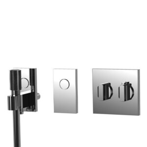 Switch built-in thermostatic shower mixer with two outlets