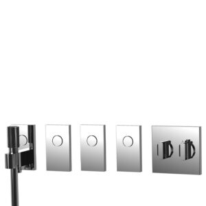 Switch built-in thermostatic shower mixer with four outlets