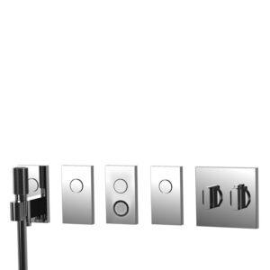 Switch built-in thermostatic shower mixer with four outlets