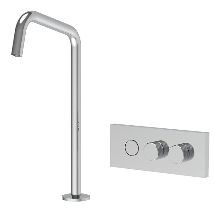 FIMA Carlo Frattini Wall mounted wash basin mixer with countertop spout