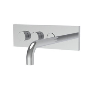 FIMA Carlo Frattini Wall mounted wash basin mixer with on/off button - F5951LX5-180-WALL-MOUNTED-WASH-BASIN-MIXER-WITH-ON-OFF-BUTTON