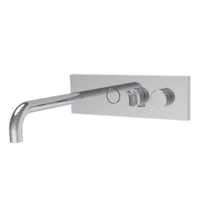 FIMA Carlo Frattini Wall mounted wash basin mixer with on/off button - F5951LX5-WALL-MOUNTED-WASH-BASIN-MIXER-WITH-ON-OFF-BUTTON