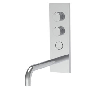 FIMA Carlo Frattini Wall mounted wash basin mixer with on/off button - F5951VLX5-WALL-MOUNTED-WASH-BASIN-MIXER-WITH-ON-OFF-BUTTON