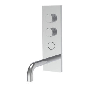 FIMA Carlo Frattini Wall mounted wash basin mixer with on/off button (F5951VX5-WALL-MOUNTED-WASH-BASIN-MIXER-WITH-ON-OFF-BUTTON)