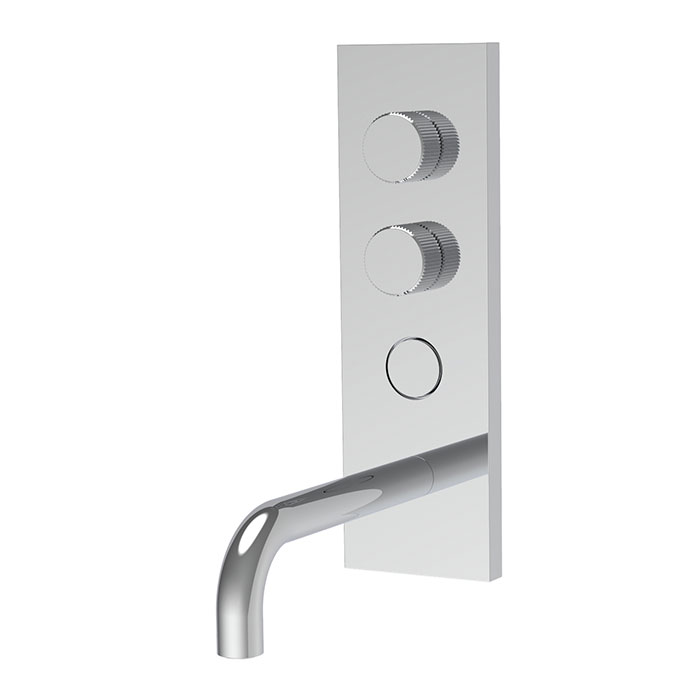 FIMA Carlo Frattini Wall mounted wash basin mixer with on/off button (F5951VX5-WALL-MOUNTED-WASH-BASIN-MIXER-WITH-ON-OFF-BUTTON)