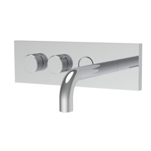 FIMA Carlo Frattini Wall mounted wash basin mixer with on/off button - F5951X5-180-WALL-MOUNTED-WASH-BASIN-MIXER-WITH-ON-OFF-BUTTON