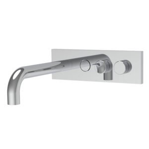 bath and shower mixer for concealed installation with 2 outlets diverter and bath spout