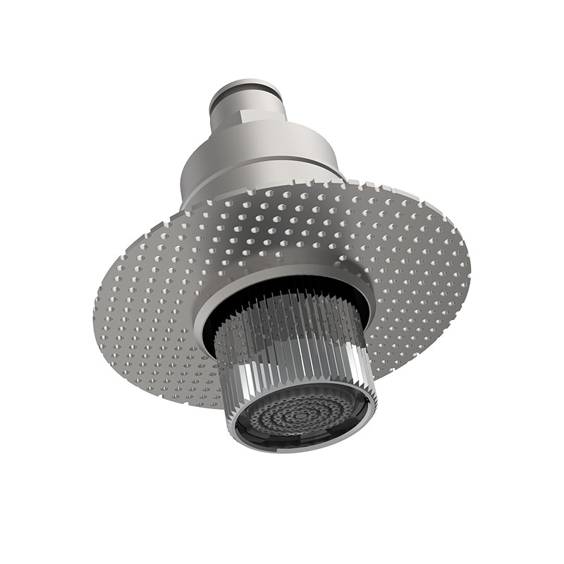 Micro shower head for flush-to-wall installation, Texture P