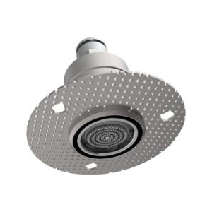 Micro shower head for flush-to-wall installation