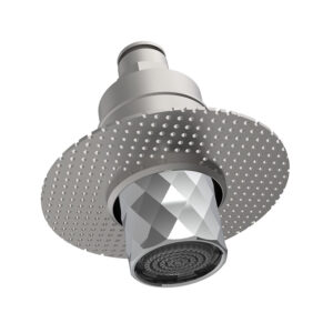 Micro shower head for flush-to-wall installation, Texture X