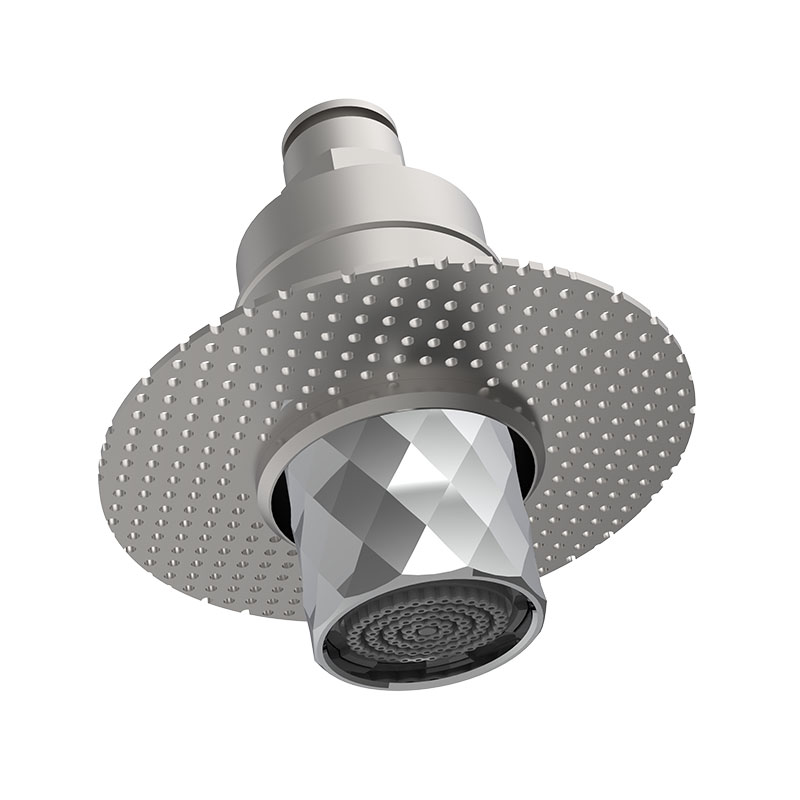 Micro shower head for flush-to-wall installation, Texture X