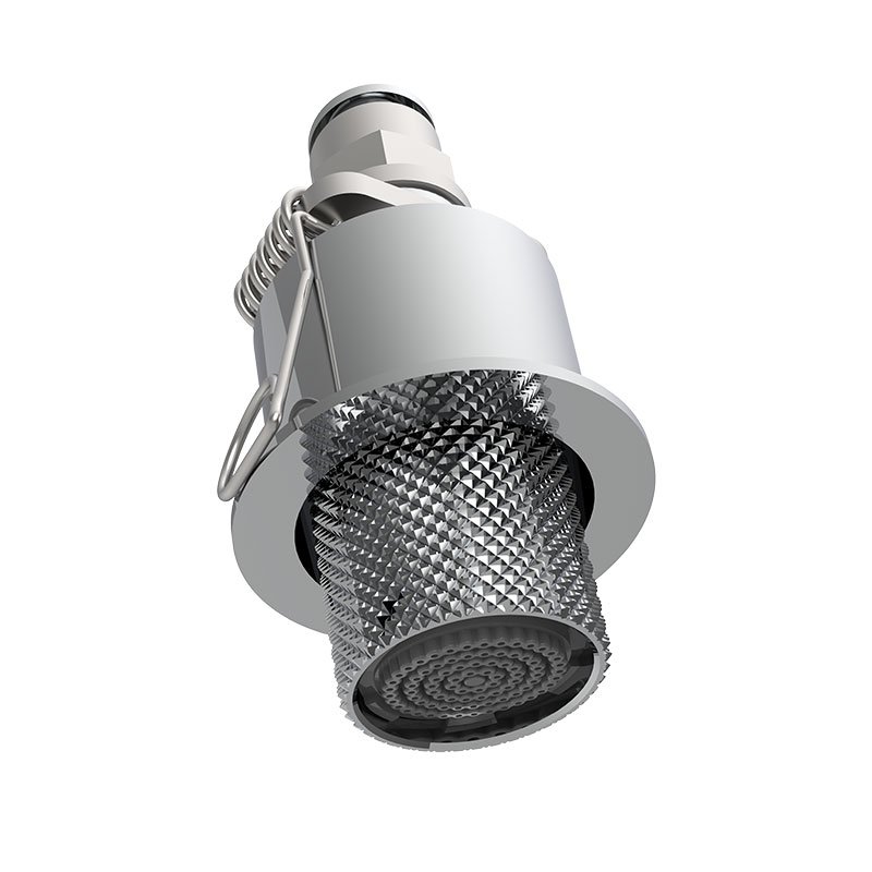 Concealed micro shower head with spring fastening system, Texture G
